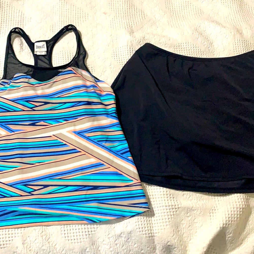 Swim Set with Skirt and Racer Back Top